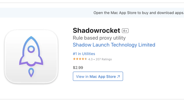 Shadowrocket苹果电脑下载